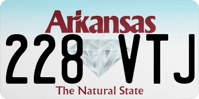 AR license plate 228VTJ