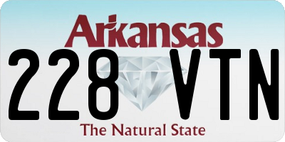 AR license plate 228VTN
