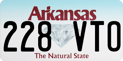 AR license plate 228VTO