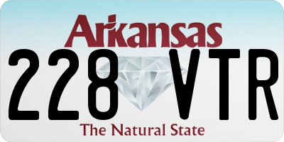 AR license plate 228VTR