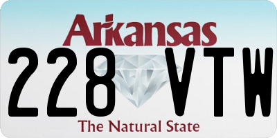 AR license plate 228VTW