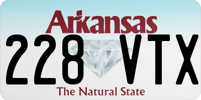 AR license plate 228VTX
