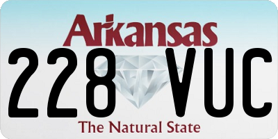 AR license plate 228VUC