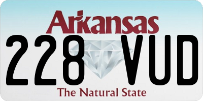 AR license plate 228VUD