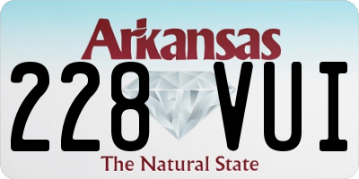 AR license plate 228VUI