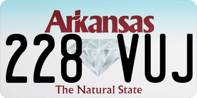 AR license plate 228VUJ