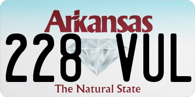 AR license plate 228VUL