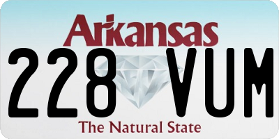 AR license plate 228VUM