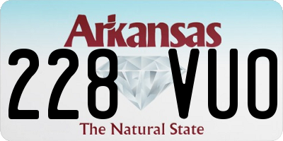 AR license plate 228VUO