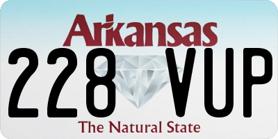 AR license plate 228VUP