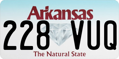 AR license plate 228VUQ