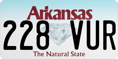 AR license plate 228VUR