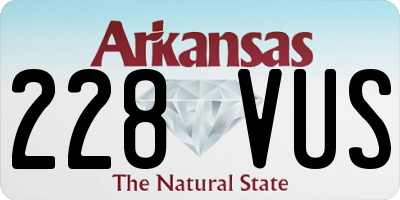 AR license plate 228VUS