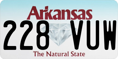 AR license plate 228VUW