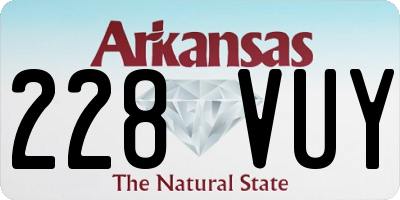 AR license plate 228VUY