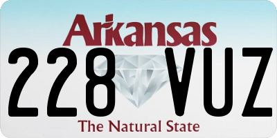 AR license plate 228VUZ