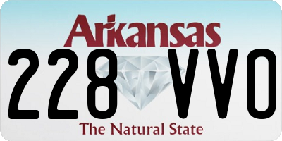AR license plate 228VVO