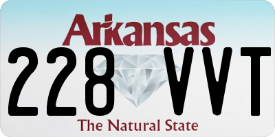 AR license plate 228VVT