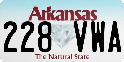 AR license plate 228VWA