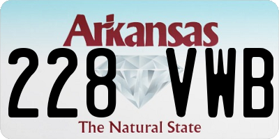AR license plate 228VWB