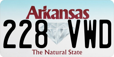 AR license plate 228VWD