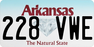 AR license plate 228VWE