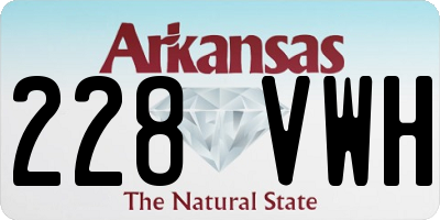 AR license plate 228VWH