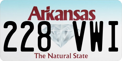 AR license plate 228VWI