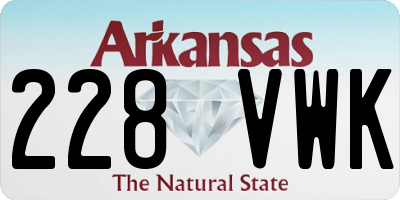 AR license plate 228VWK