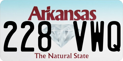 AR license plate 228VWQ