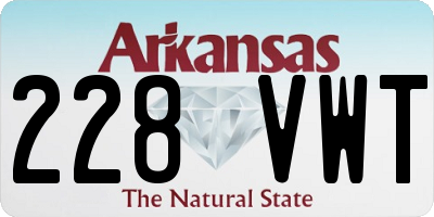 AR license plate 228VWT