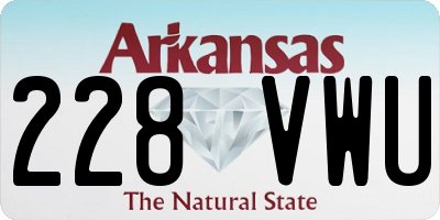 AR license plate 228VWU