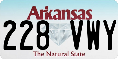 AR license plate 228VWY