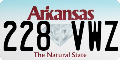 AR license plate 228VWZ