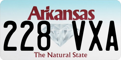 AR license plate 228VXA