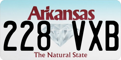 AR license plate 228VXB