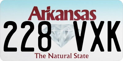 AR license plate 228VXK