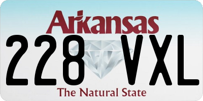 AR license plate 228VXL