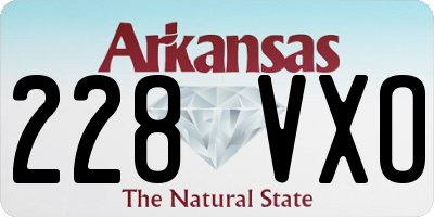 AR license plate 228VXO