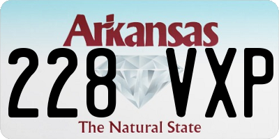 AR license plate 228VXP