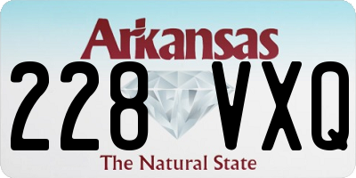AR license plate 228VXQ