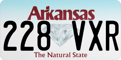 AR license plate 228VXR