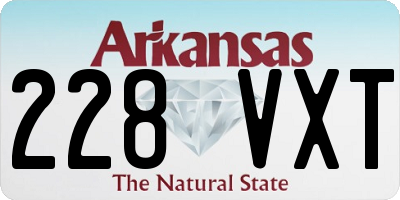 AR license plate 228VXT