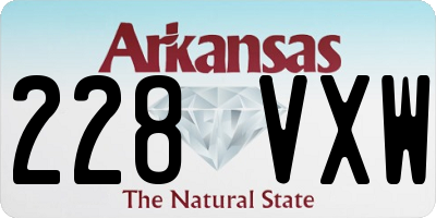 AR license plate 228VXW