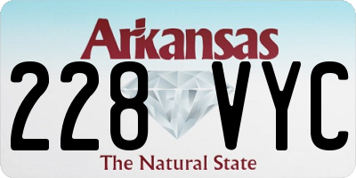 AR license plate 228VYC