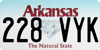 AR license plate 228VYK