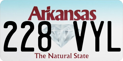 AR license plate 228VYL