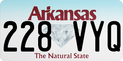 AR license plate 228VYQ