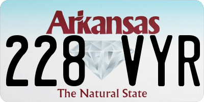 AR license plate 228VYR