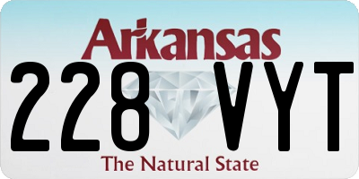 AR license plate 228VYT